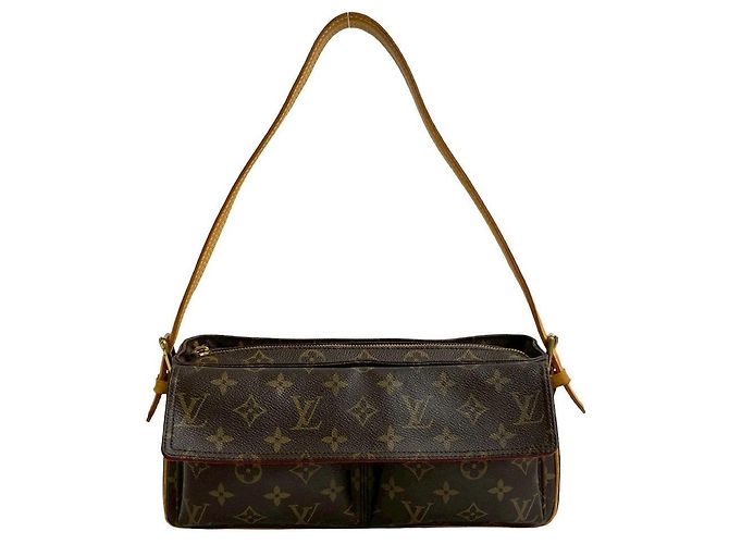 Borsa a tracolla Louis Vuitton Vivasite in pelle monogram Marrone - vista 2