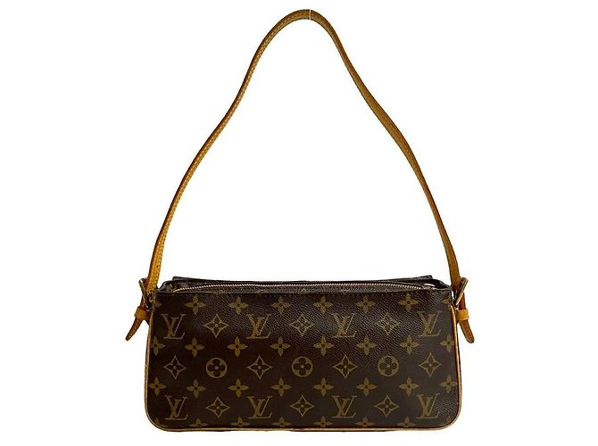 Borsa a tracolla Louis Vuitton Vivasite in pelle monogram Marrone - vista 4