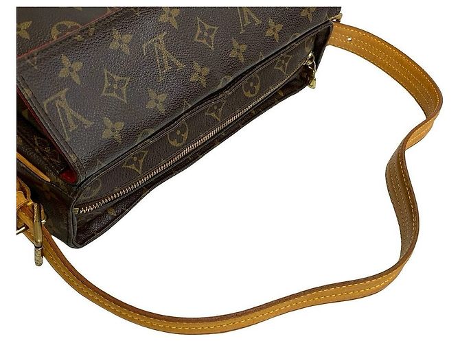 Borsa a tracolla Louis Vuitton Vivasite in pelle monogram Marrone - vista 5
