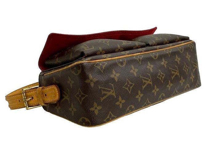 Borsa a tracolla Louis Vuitton Vivasite in pelle monogram Marrone - vista 8