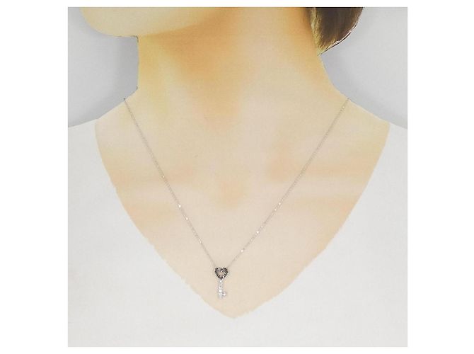 Autre Marque Collana con Diamanti Ponte Vecchio Au750 Argento - vista 6