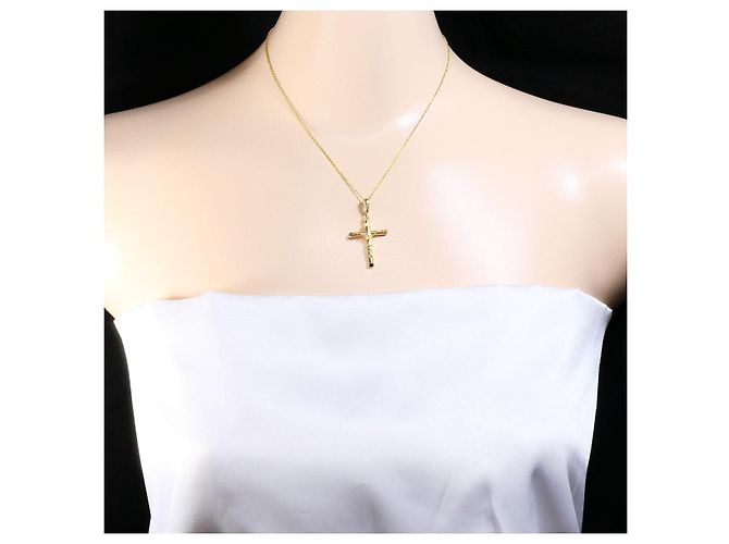 Autre Marque Collana Croce Au750 D'oro - vista 5