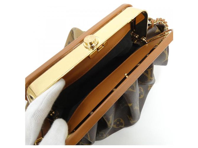 Boulogne Borsa a Spalla Louis Vuitton Monogram Marrone - vista 7