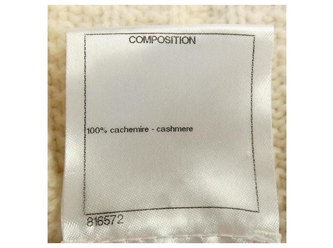 Tejido de cachemira Chanel Beige - vista 3