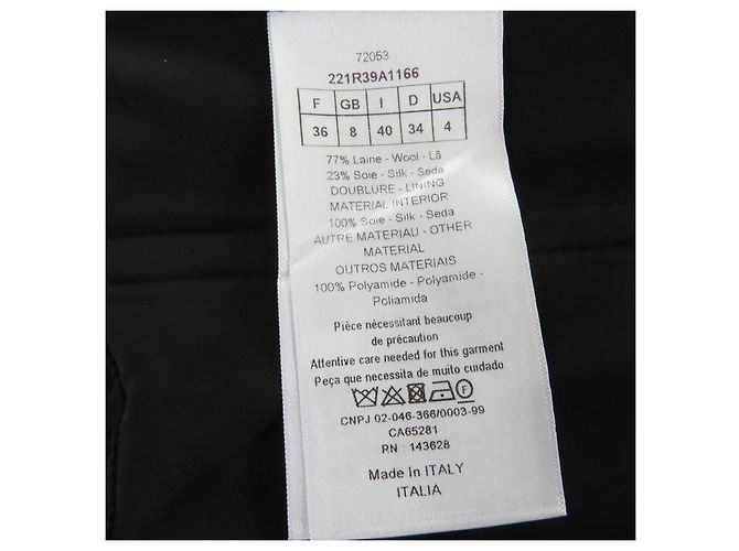 Vestido de mezcla de seda Christian Dior Negro - vista 6