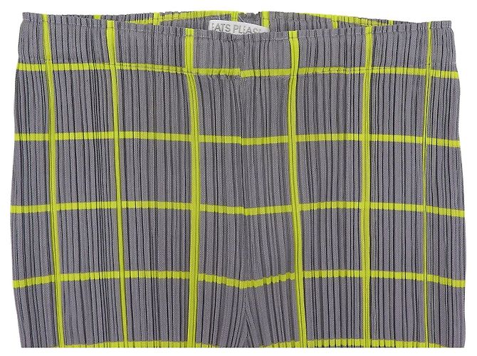 Issey Miyake PLEATS PLEASE Hose aus Polyester Braun Gelb - Ansicht 3