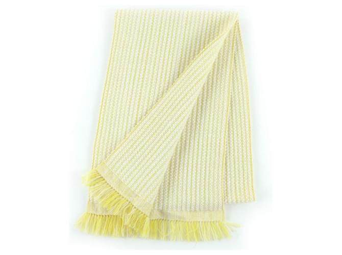 Sciarpa Hermès Wavy Large in cashmere Giallo - vista 2