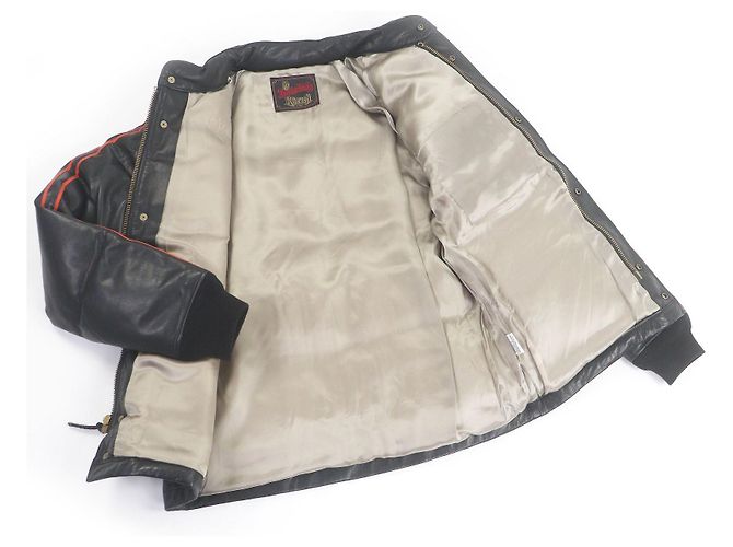 Autre Marque Chaqueta de cuero TENDERLOIN T-RACING LEATHER Negro Naranja - vista 3