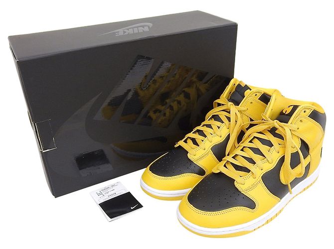 Autre Marque Sneakers alte NIKE DUNK HIGH RETRO PRM Nero Giallo - vista 2
