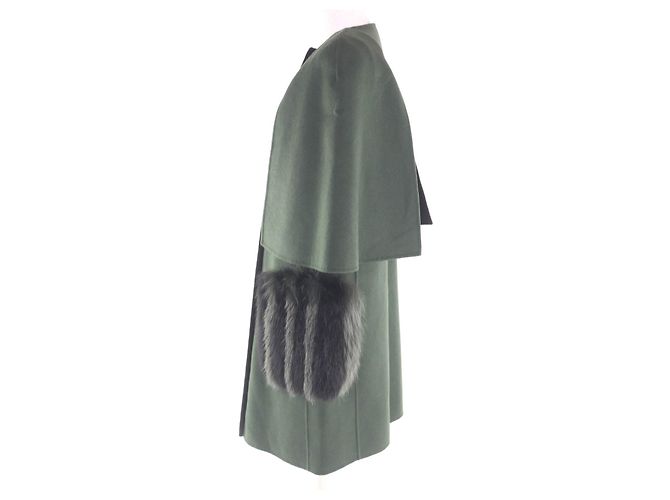 Abrigo de lana Fendi Verde - vista 2