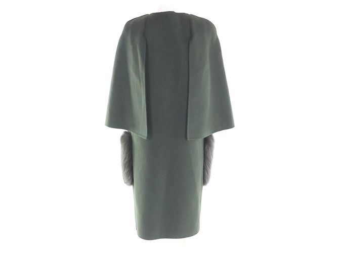 Abrigo de lana Fendi Verde - vista 3