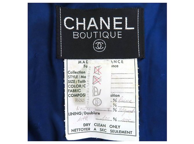 Traje de lana CHANEL BOUTIQUE Azul - vista 10