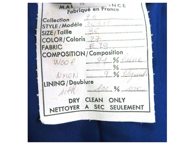 Traje de lana CHANEL BOUTIQUE Azul - vista 11