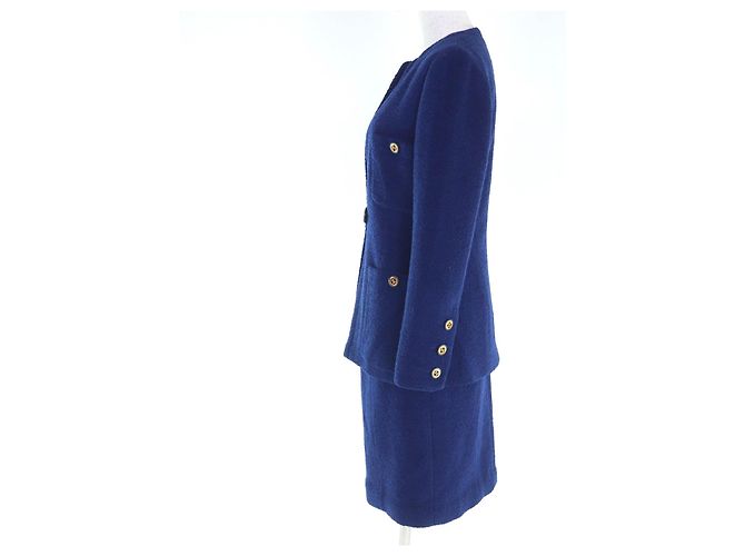 Traje de lana CHANEL BOUTIQUE Azul - vista 2