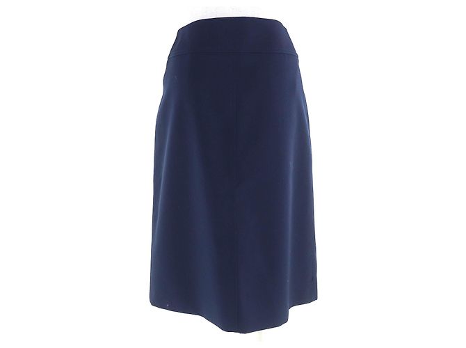Falda de lana Hermès 34 Azul Azul marino - vista 3