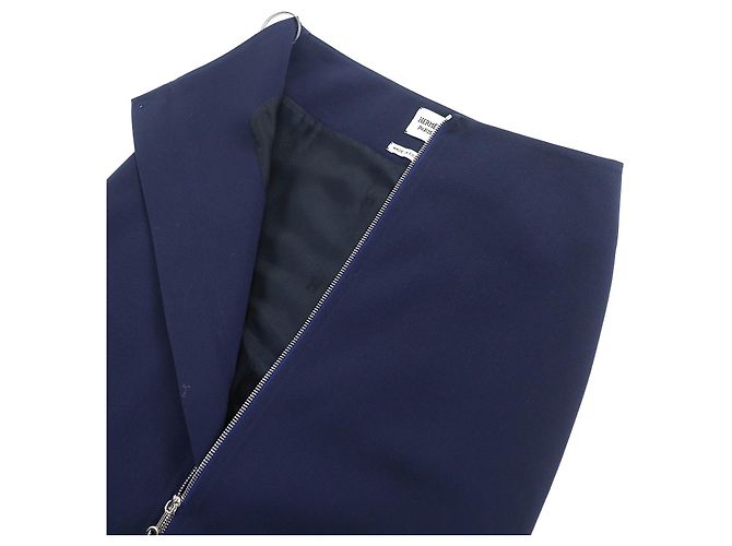 Falda de lana Hermès 34 Azul Azul marino - vista 4