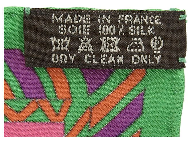Sciarpa in seta Hermès ZENOBIE REINE DE PALMYRE Verde - vista 8