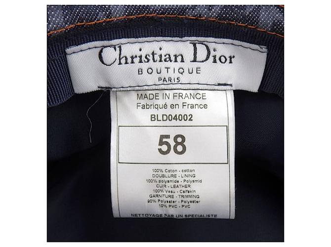 Cappello in cotone Christian Dior Blu Arancione - vista 8