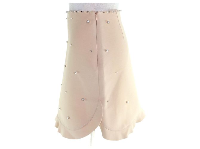 Miu Miu MINI-ROCK MIUMIU Wollrock Beige - Ansicht 2