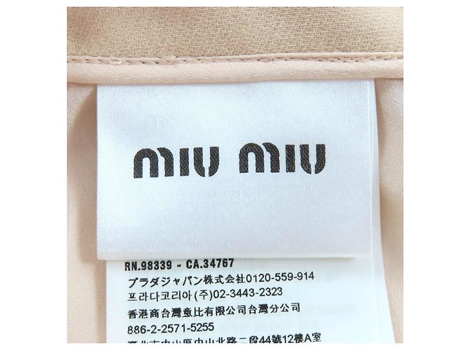 Miu Miu MINI-ROCK MIUMIU Wollrock Beige - Ansicht 7