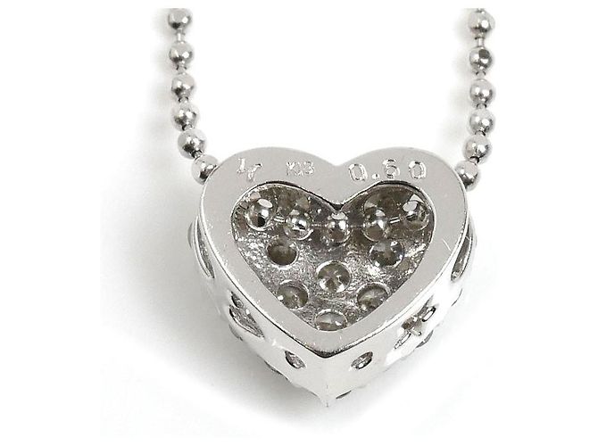 Autre Marque Collana Cuore di Diamanti K18WG Ponte Vecchio Argento - vista 3
