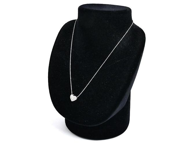 Autre Marque Collana Cuore di Diamanti K18WG Ponte Vecchio Argento - vista 6