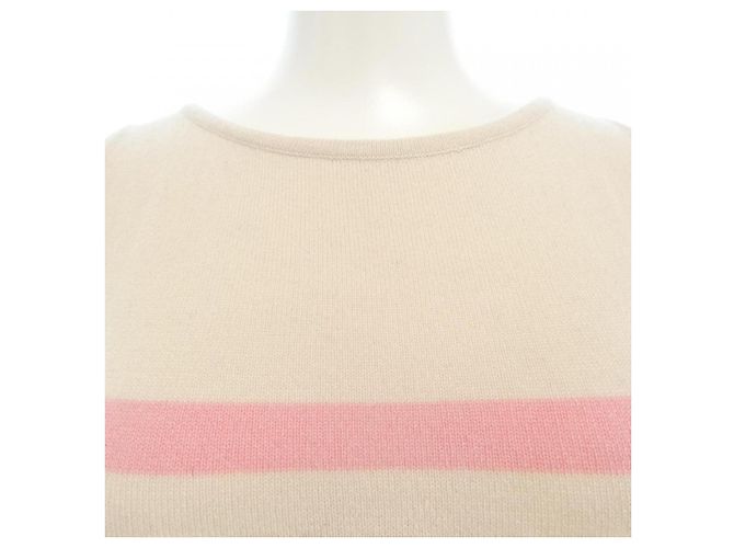 Chanel Kaschmirkleid Schwarz Pink Weiß Beige - Ansicht 5
