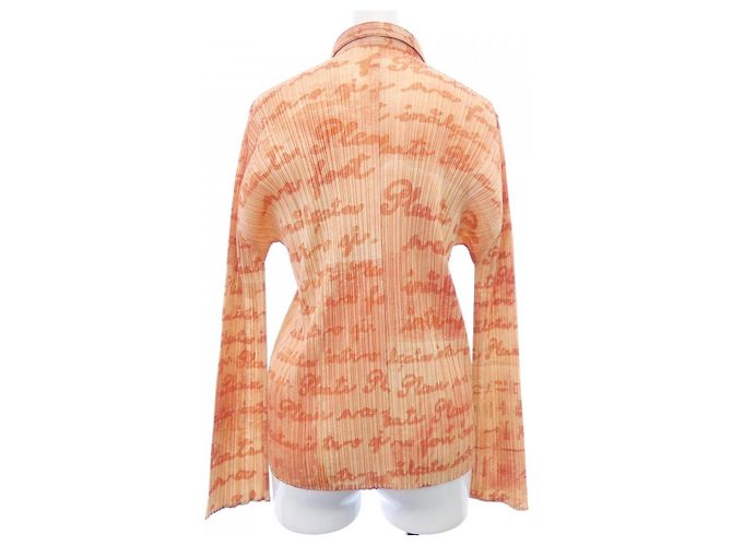 Autre Marque Top Pleats Please Lettering Naranja - vista 2