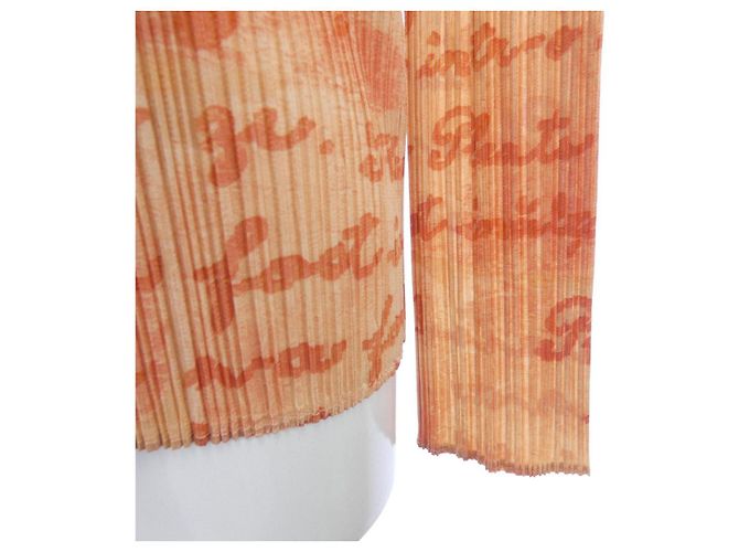 Autre Marque Top Pleats Please Lettering Naranja - vista 5
