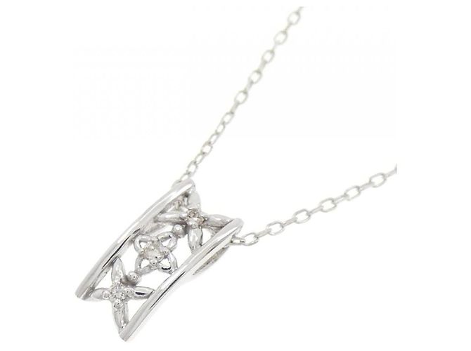 Autre Marque Collana in oro bianco 10K e diamanti Argento - vista 3