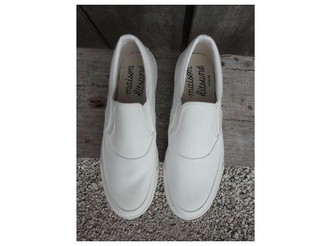 Autre Marque Baskets Slip-on Maison Kitsuné Blanches - vue 9