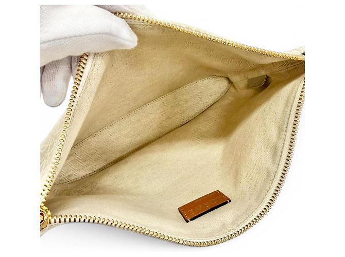 Clutch Oblong Loewe Marrone Beige - vista 6