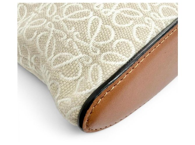 Clutch Oblong Loewe Marrone Beige - vista 7