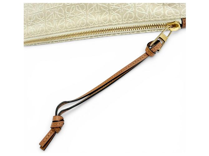 Clutch Oblong Loewe Marrone Beige - vista 9