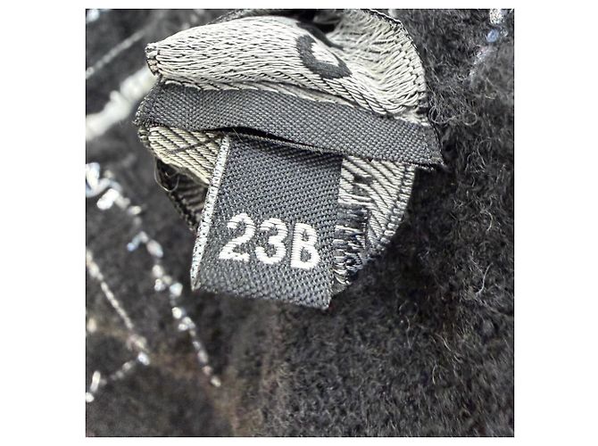 Timeless Stola/Sciarpa Chanel 23B in misto cashmere e seta Nero - vista 8