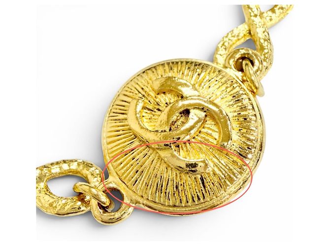 Chanel Vintage 31 Rue Cambon Coco Button Chain Belt Golden - Ansicht 7
