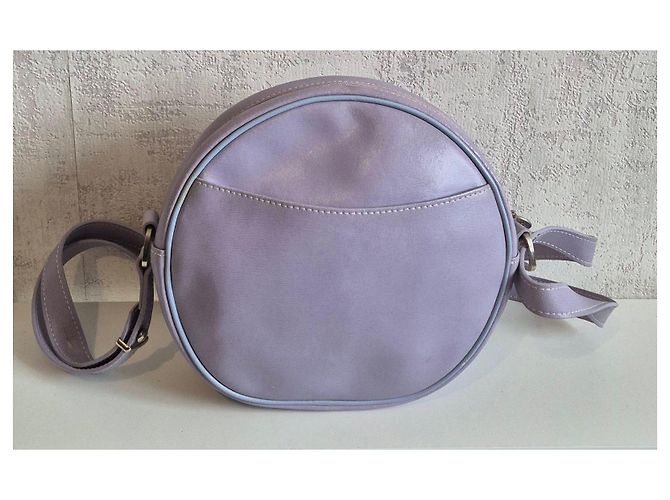 Longchamp Borsa a Tracolla Rotonda in Pelle Lavanda Porpora - vista 7