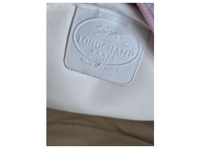 Longchamp Borsa a Tracolla Rotonda in Pelle Lavanda Porpora - vista 9