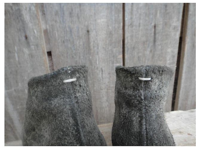 Maison Martin Margiela Maison Margiela Botins MM22 em Couro Cinza - vista 7