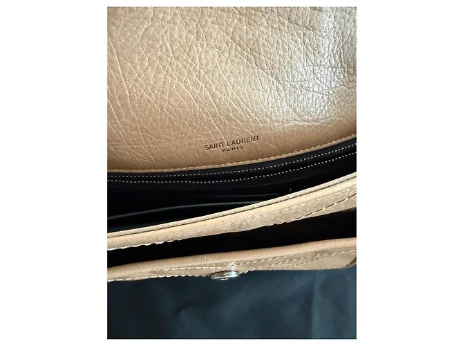 Saint Laurent Niki Bolsa de couro acolchoado Bege - vista 4