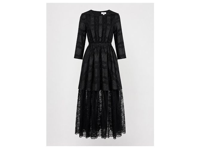 Autre Marque We Are Kindred Vestido Midi con Encaje Negro - vista 11
