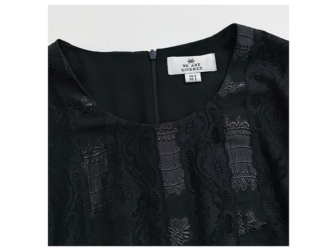 Autre Marque We Are Kindred Vestido Midi con Encaje Negro - vista 9