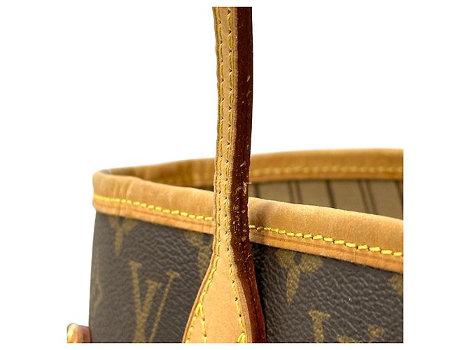 Neverfull Borsa Tote Louis Vuitton Monogram Marrone - vista 10