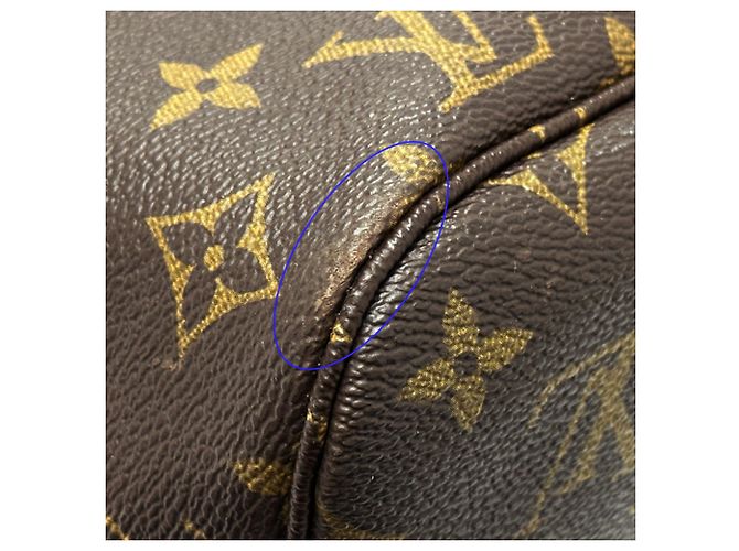 Neverfull Borsa Tote Louis Vuitton Monogram Marrone - vista 13