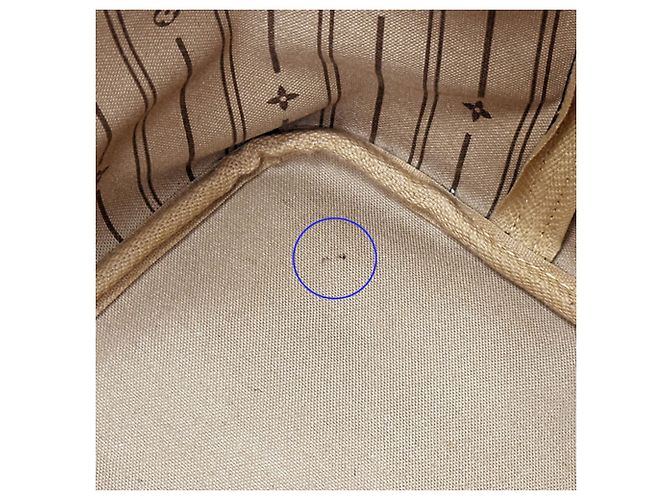 Neverfull Borsa Tote Louis Vuitton Monogram Marrone - vista 15