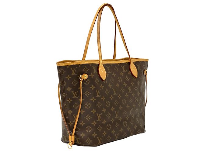 Neverfull Borsa Tote Louis Vuitton Monogram Marrone - vista 3