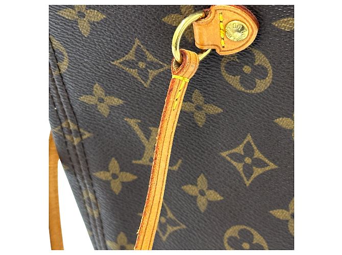 Neverfull Borsa Tote Louis Vuitton Monogram Marrone - vista 9