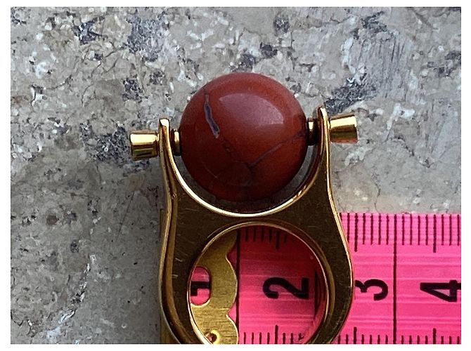Chloé Ring mit braunem Marmorstein in Goldoptik Rot Golden - Ansicht 7