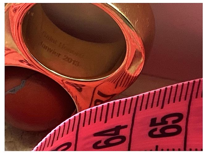 Chloé Ring mit braunem Marmorstein in Goldoptik Rot Golden - Ansicht 9