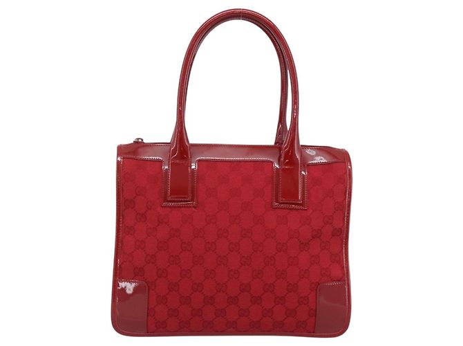 Borsa GUCCI GG Canvas Rossa Oro 000 0855 Auth mr2748 Rosso D'oro - vista 13